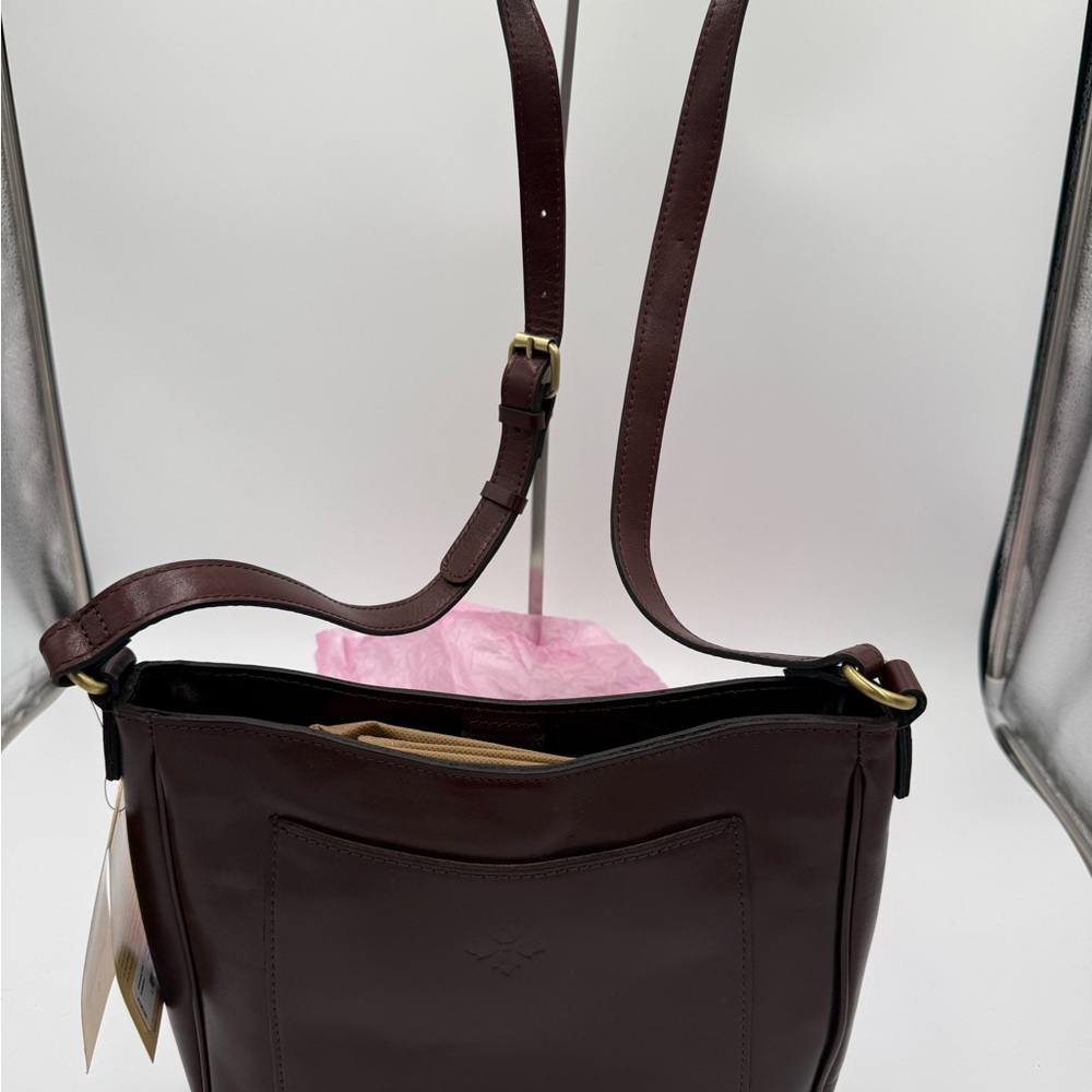 Patricia Nash Dark Brown Leather Crossbody Bag